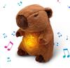 Breathing Capybara Baby Animals Plush Toys Kids Plush Doll Baby Sleep Companion Sound and Light Doll Toy  with Hug Stuffed