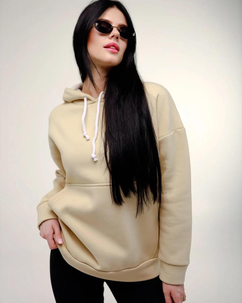 Women’s Warm Hoodie – Soft Three-Thread Fabric with Kangaroo Pocket & Hood, Winter, 8360-025 HC