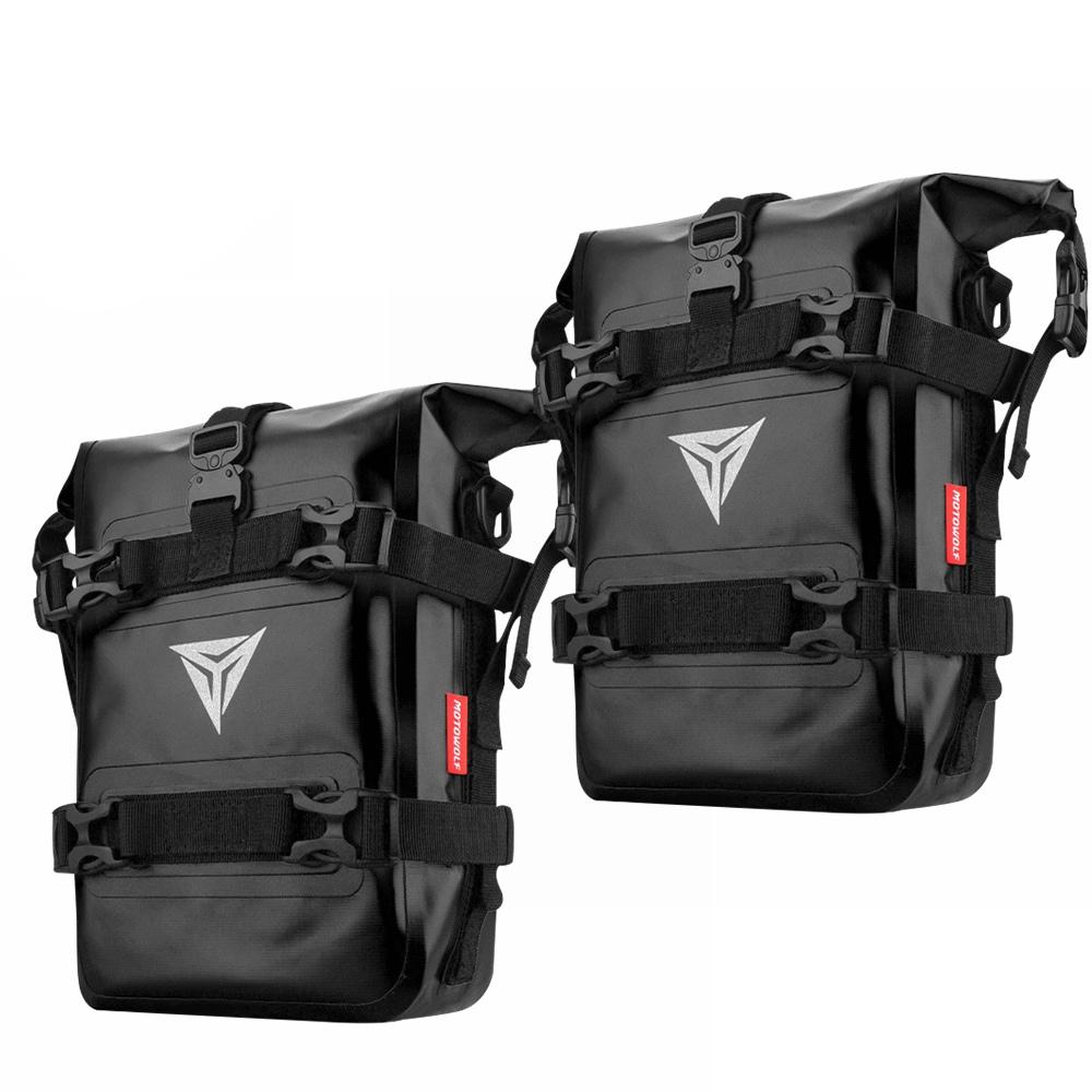 Reflective Motorcycle Dry Bag Bumper Crash Bar Bags 7L-9L/11L-13L Motorcycle Sissy Bar Back Seat Saddle Rack Side Tool Bag Pack