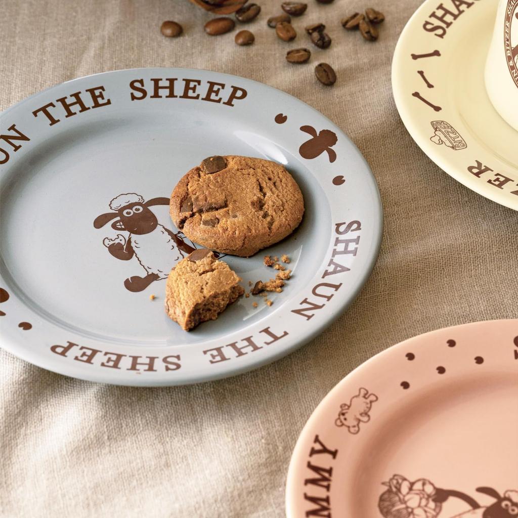 Shaun the Sheep" Plate, Medium, Diameter: Approx. 17cm, "Life with Shaun," Mino Ware, Microwave and Dishwasher Safe, Made In Japan, 246016