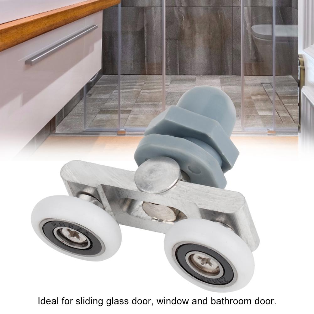 4pcs Durable Double Sliding Roller Track Door Wheel Bathroom Glass Door