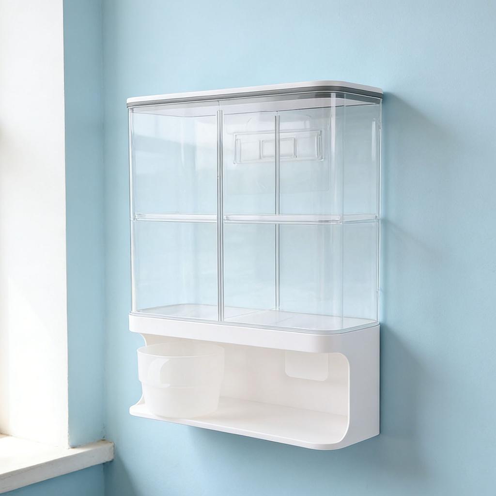 Grain Dispenser Transparent Large Capacity Airtight Cereal Container Dispenser for Beans Rice Dry Food