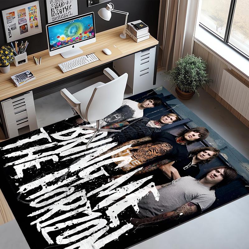 Bring Me the Horizon Pattern Rug, Indoor/Outdoor Mat, for Picnic, Gameroom, Bedroom, Office, Living Room, Home Decor Carpet, Birthday Gift