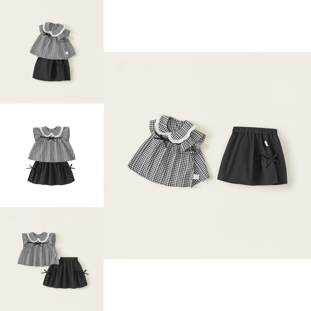 Girl Baby Summer Dress Set With Soft Fabric And Bow For Toddler Girls