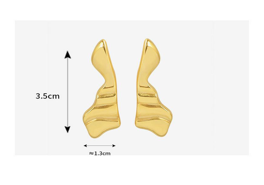 European and American Titanium Steel Non-Fade Cold Style Exaggerated Hoop and Cuff Earrings