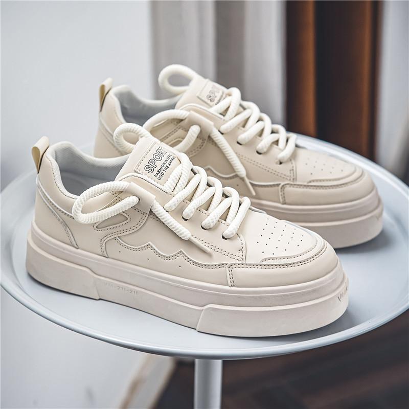 New Popular Fashion Comfortable Casual Versatile Simple Color Blocked Breathable Sports Anti Slip Men's High Top Board Shoes