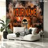 Custom Name,Valencia CF Wall tapestry, aesthetic printed fabric blanket, suitable for bedroom, living room, and home decor.
