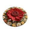 Floral Plush Diatomaceous Earth Floor Mat 3D Visual Flower Pattern Diatom Mud Floor Rugs