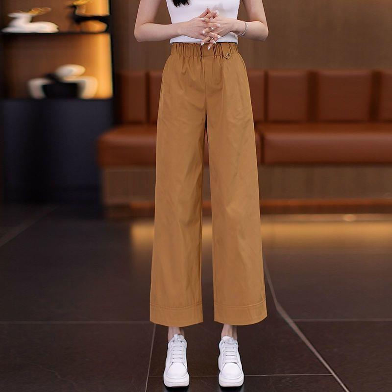 

Women s Spring 2026 Slimming Wide-Leg Pants - Elastic Waist, Bud-Shaped, Casual Orange M (80-100 lbs) оранжевый