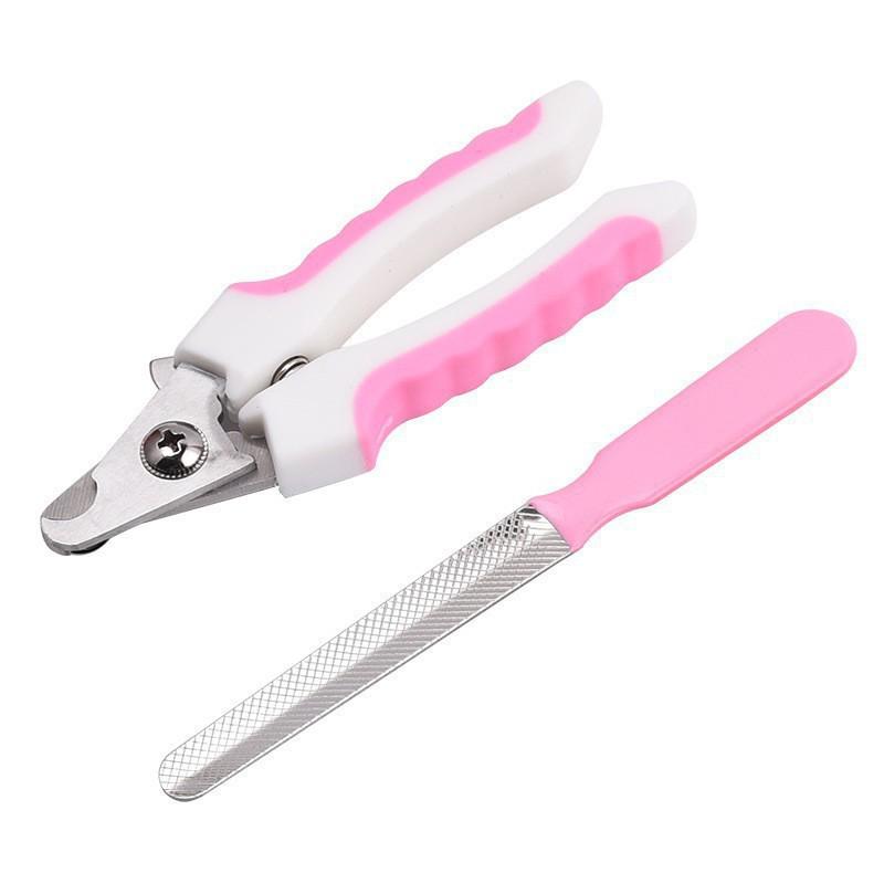Stainless Steel Cat Nail Scissors - Round Hole, Blood-Proof, Pet-Friendly