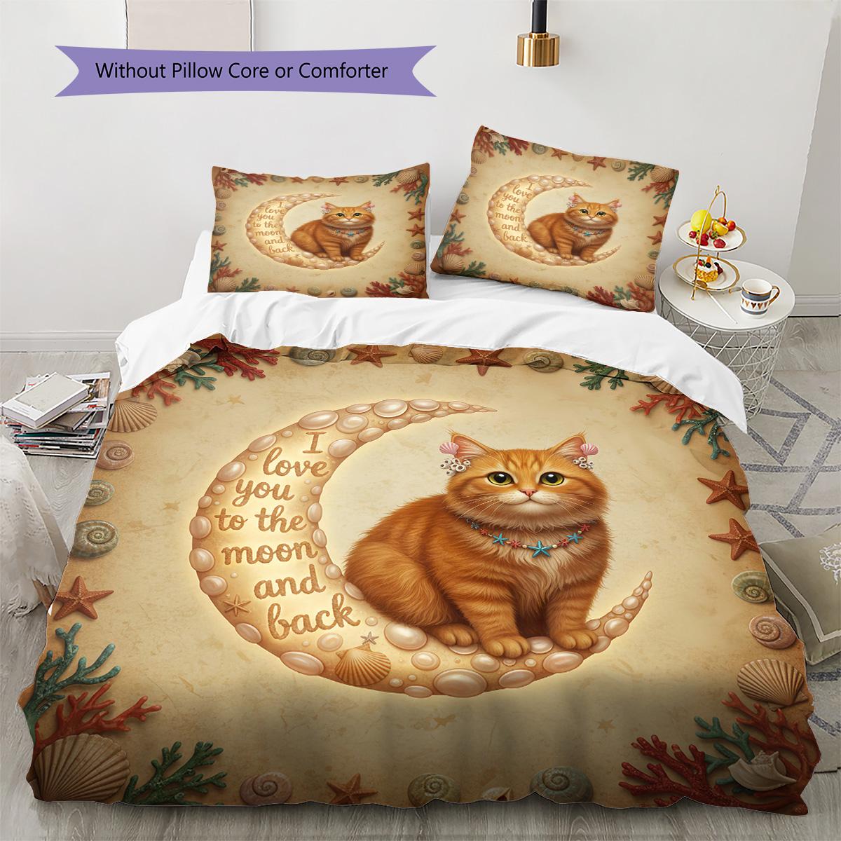 

Goodnight Hamster Pattern Bedding Set Quilt Cover Pillowcase Home Decor Gift (1 * duvet cover + 2 * pillowcase, without core) 135x200cm