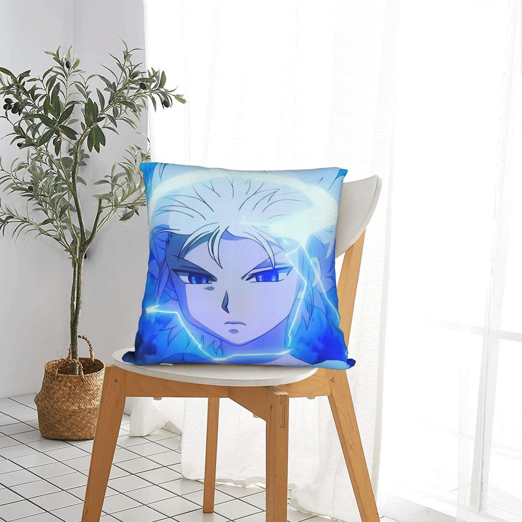 Anime Killua Zoldyck Pillowcases Vintage Pillow Case For Sofa Bedroom Home Decor Comfy Pillow Cover
