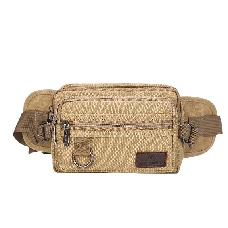Мужская холщовая поясная сумка Li Shen большого объема 1
