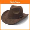 Ethnic Style Suede Men And Women Jazz Hat With Water Ripple Embellishments For Vintage Fashion