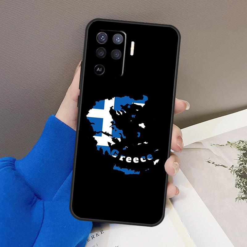 Greek Greece Flag Case For Oppo A78 A38 A18 A98 A58 A60 A80 A40 A96 A76 A16 A94 A74 A54 A15 A17 A57 A77 A5 Pro