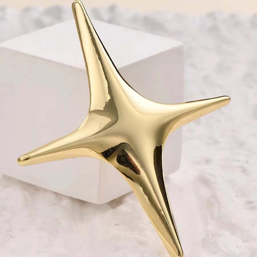 

Punk Irregular Metal Starfish Brooch for Women Men Fashion Seaside Vacation Brooch Pin Suit Shirt Jewelry Accessories Gift