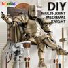 Medieval Knight Multi-Joint Movable DIY Action Figures Weapon Warrior Robot Sword Shield Assembly Toy Children's Holiday Gift