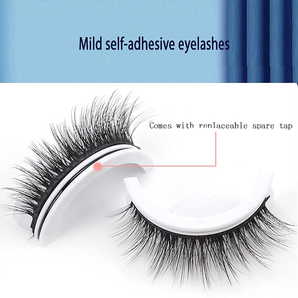 Self Adhesive False Eyelashes 3D False Eyelashes Waterproof Reusable Eyelashes No Liner or Glue Required