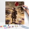 Halloween Digital Oil Painting Coloring Painting Circus Performer Red Balloon Hand Painting Home Decoration
