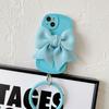 ins sweet bow hanging ring for iPhone15Pro max Apple 13 mobile phone case 11 wavy edge 14 women