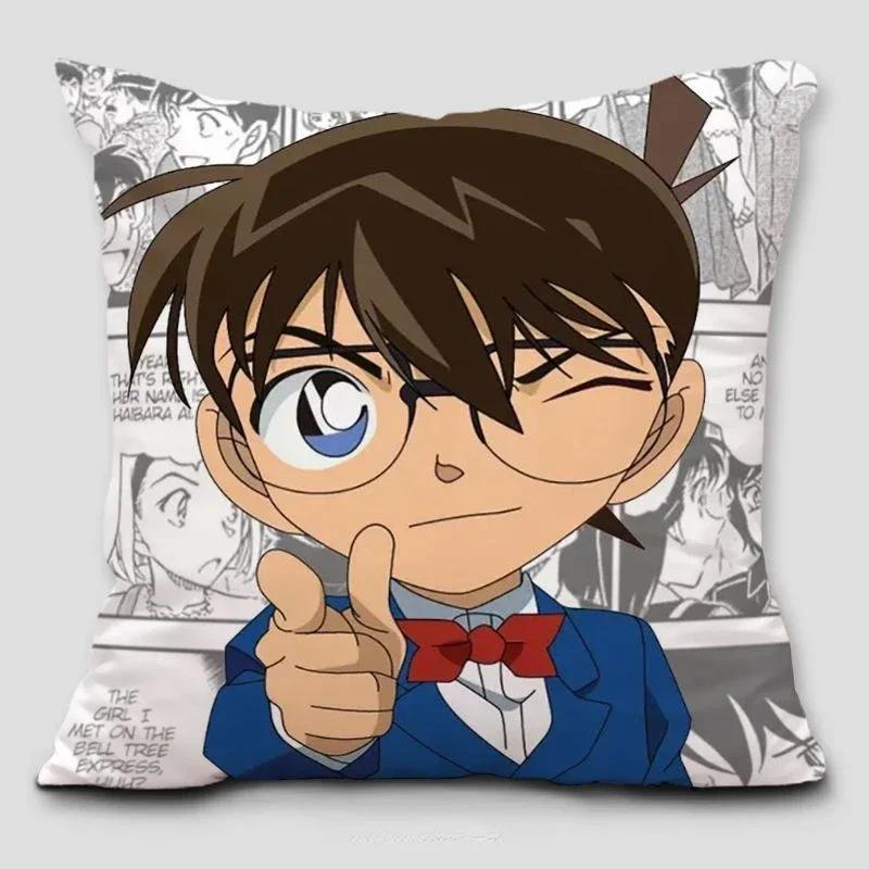 Garip Soyguncu Kidd Conan Yastık Adı Dedektif Conan Kudo Shinichi Gri Baskılı Yastık Kılıfı