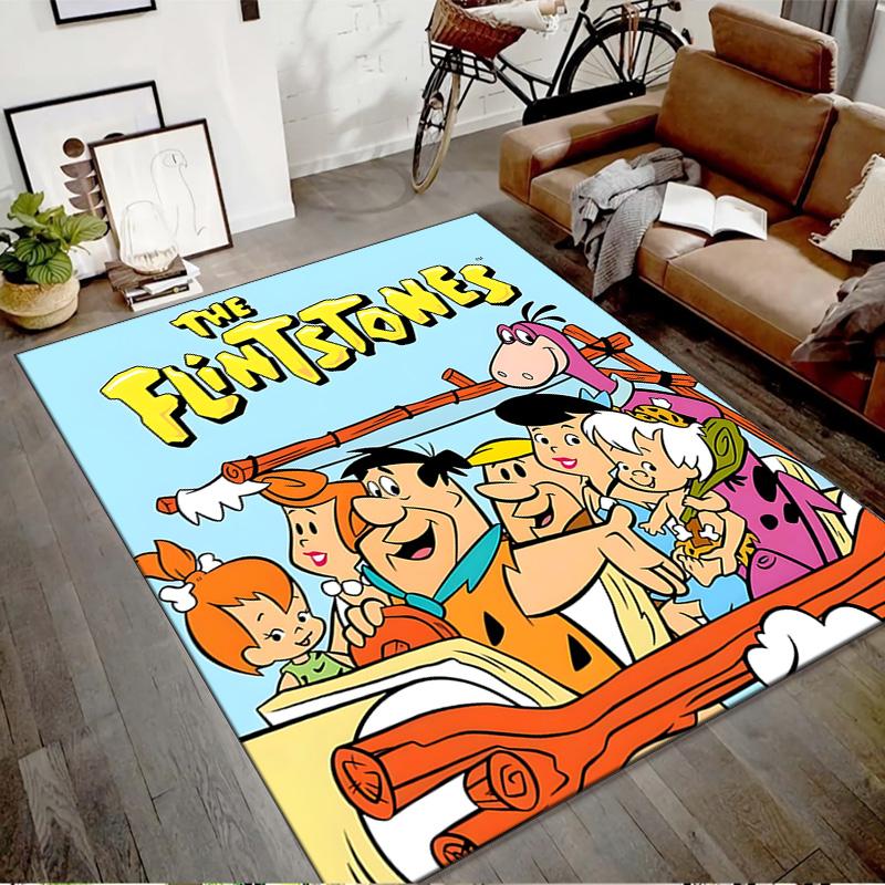 1pc Flintstone Design Printed Area Rug Carpet for Bedroom Living Room Home Decor Rugs Mat Non Slip Mat Rug for Bedside