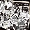 103065Pcs Death Note Black White Anime Stickers Classic Cool Manga Decals Decoration Diy Notebook Phone Laptop Cartoon Sticker