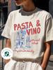 Pasta & Vino Social Club Comfort Colors Katoenen T-shirt | Boho, Foodie, Italiaans Grafisch T-shirt