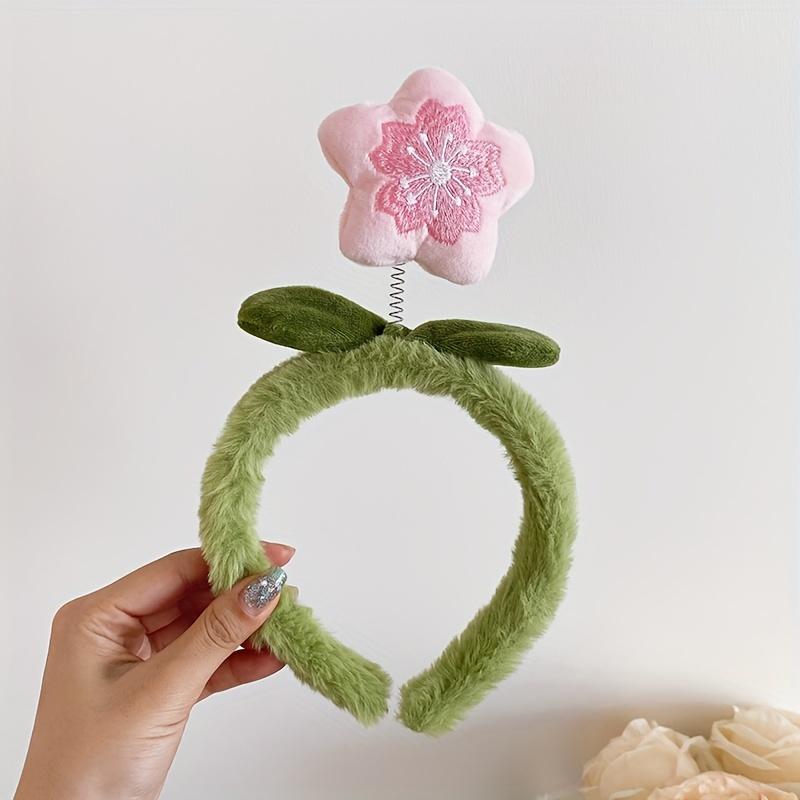 1pc Women'S Cute Charming Peach Plush Hair Hoop Women'S Face Washing Non-Slip Soft Hair Band