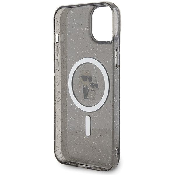 Karl Lagerfeld Klhmp15Mhgkcnok Iphone 15 Plus / 14 Plus 6.7 Czarny/Black Hardcase Karl&Choupette Glitter Magsafe