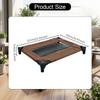 Bed PU Leather Non Slip Feet Detachable Breathable Pet Cot for Small Dogs Bedroom