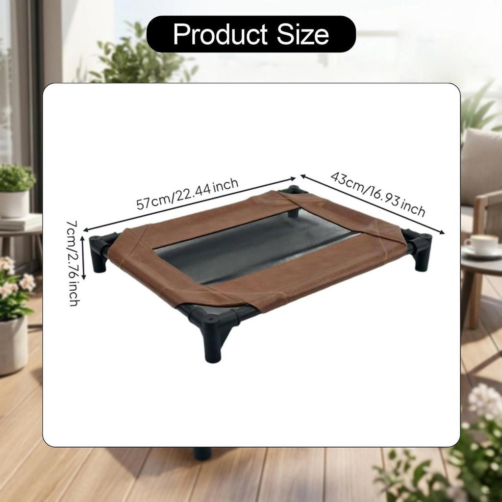 Bed PU Leather Non Slip Feet Detachable Breathable Pet Cot for Small Dogs Bedroom