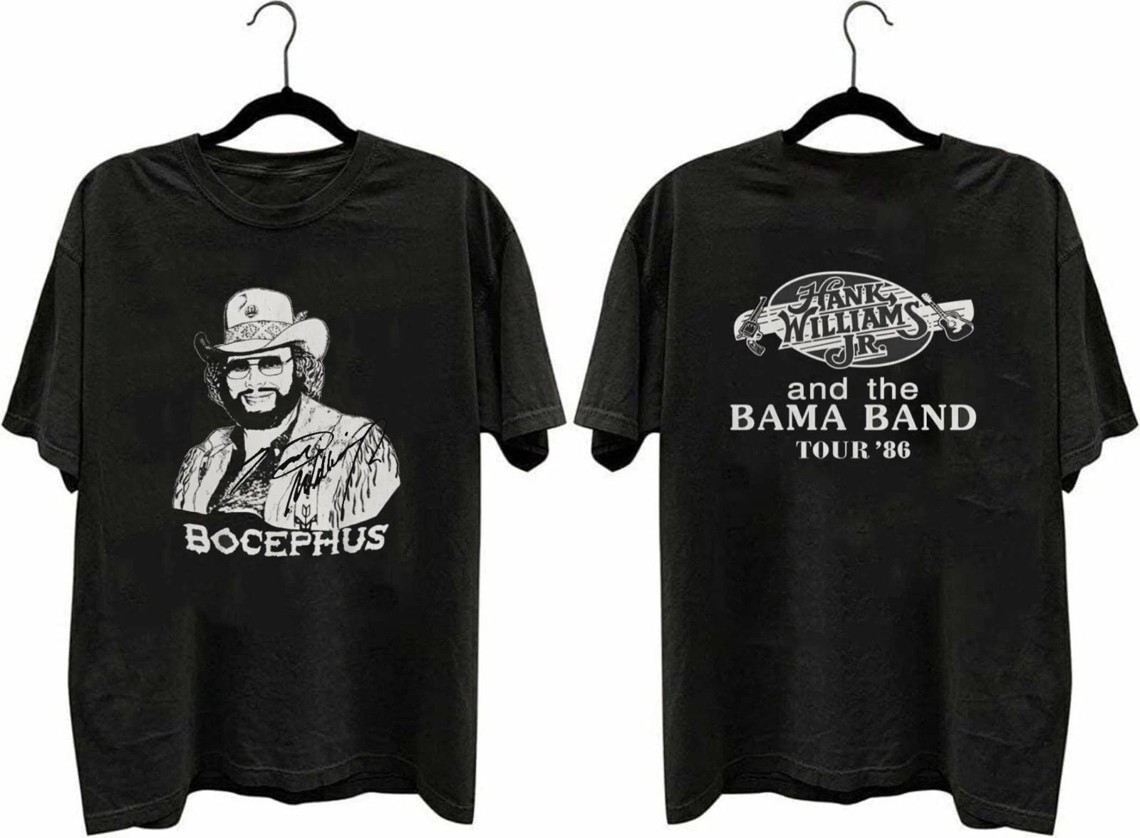 Vintage 86s Hank Williams Jr Bocephus Tour T-Shirt Unisex S-5XL S