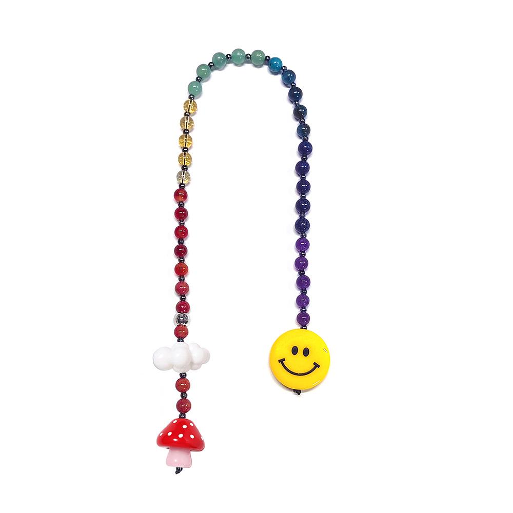 Handmade Woven Acrylic Beaded Heart Pendant: Stylish Versatile Bag Charm