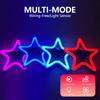 Solar Charging LED Car Window Lights Star Shaped Sparkling Mood Lights Neon Lights Car Interior Light Window Glowing Decoration