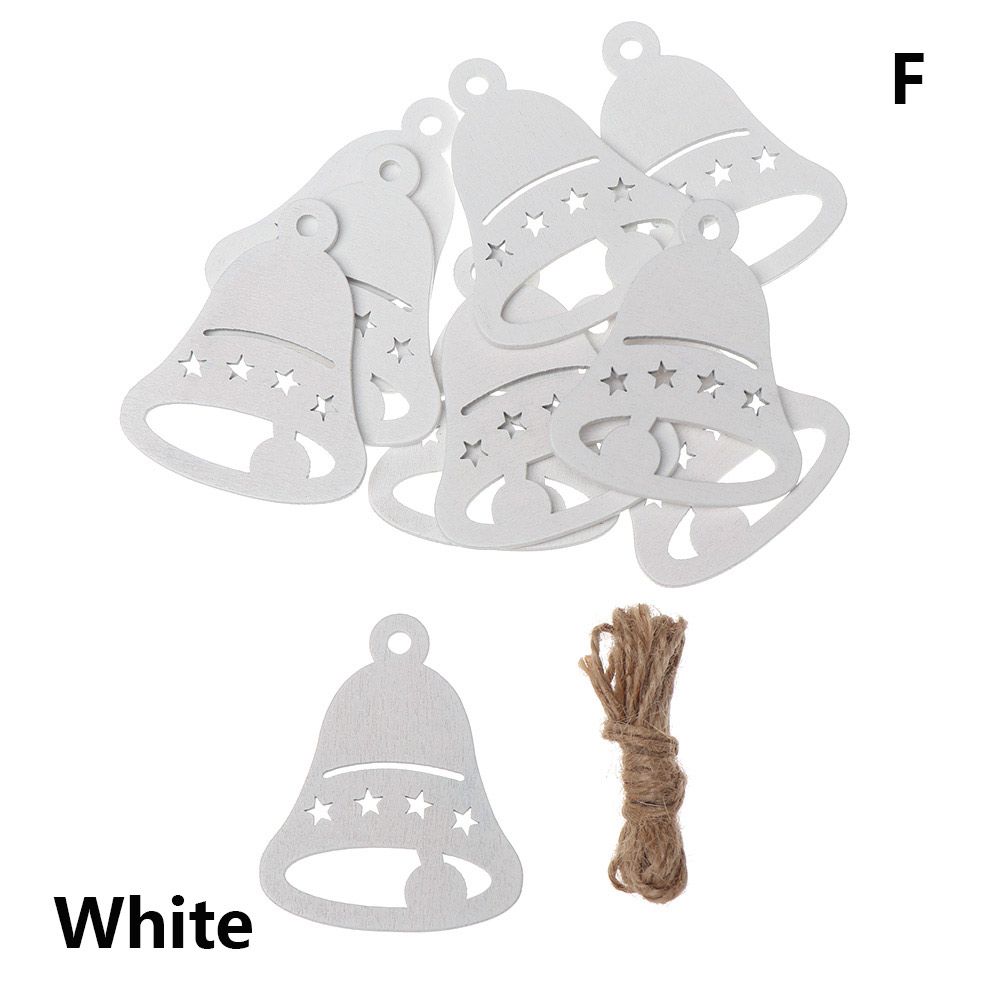 Wood Crafts Drop Pendant Christmas Tree Decoration Xmas Hanging Wooden Ornaments Santa/Elk/Angel