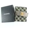 Great CHANEL Hair Accessory COCO Mark Valletta Silver Gold Metal Women 98P Used