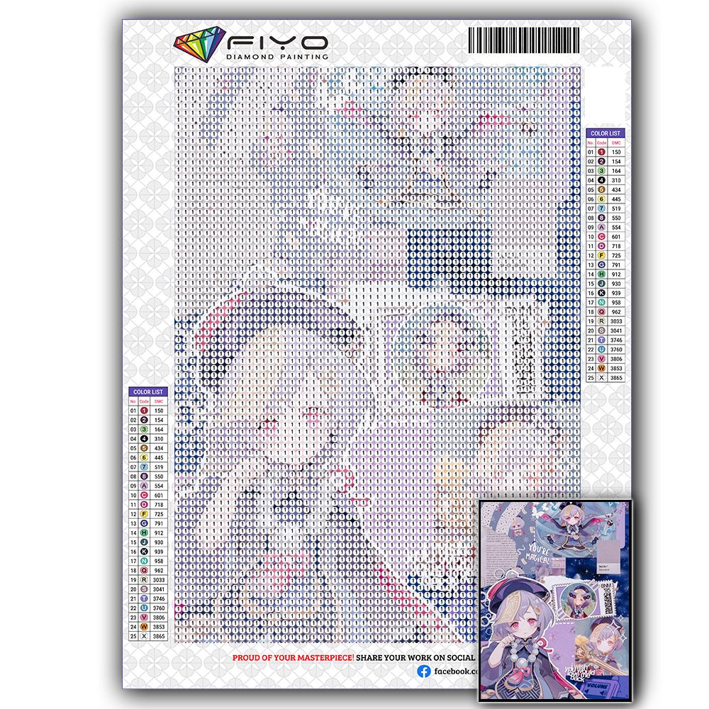 

5D DIY Genshin игровой персонаж вышивка крестиком стразы Алмазный рисунок вышивка мозаика домашний декор Full Square 20X30CM