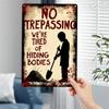 1pc Humorous No Entry Metal Wall Sign 8x12, Distressed 2D Flat Art Plaque, Durable Indoor Outdoor Home Garden Yard Decor