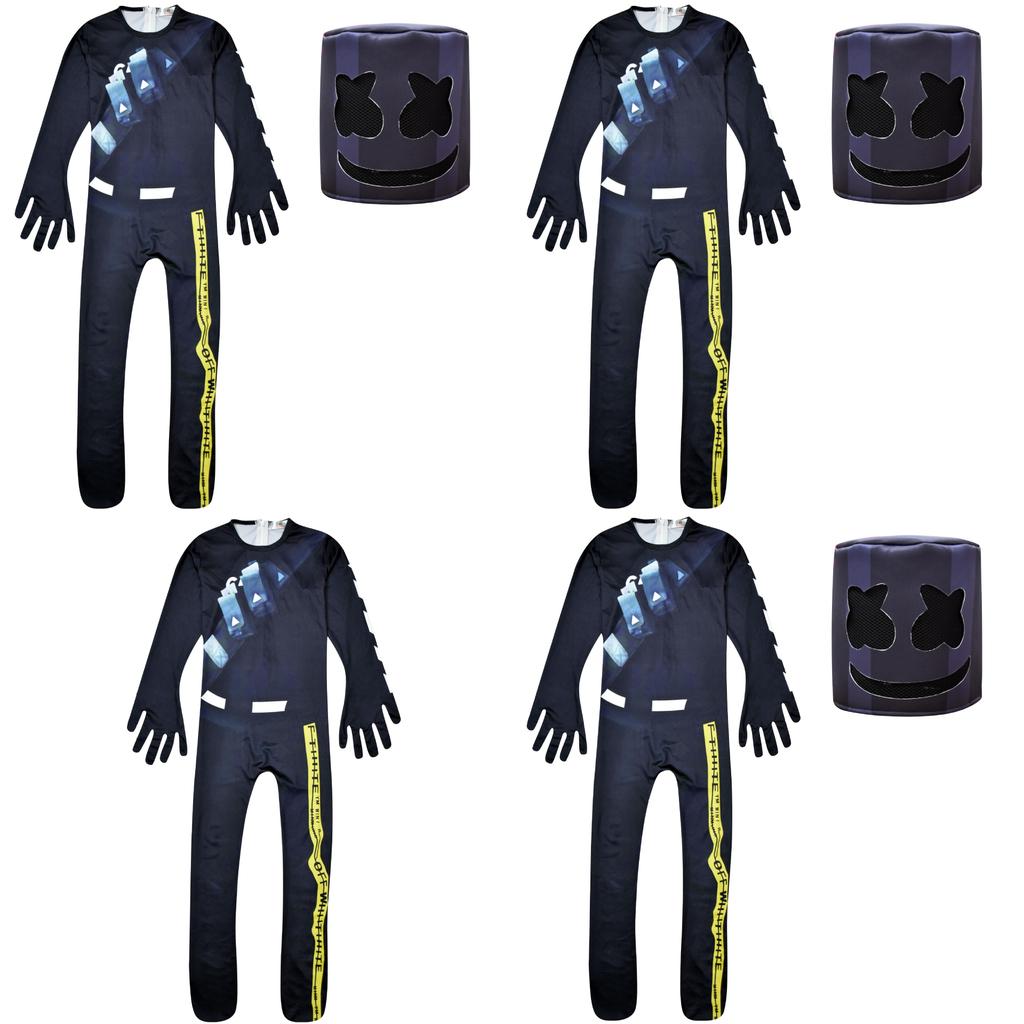 Christmas Halloween Fortnite Marshmello Onesie Costume Soft Milk Silk Fabric