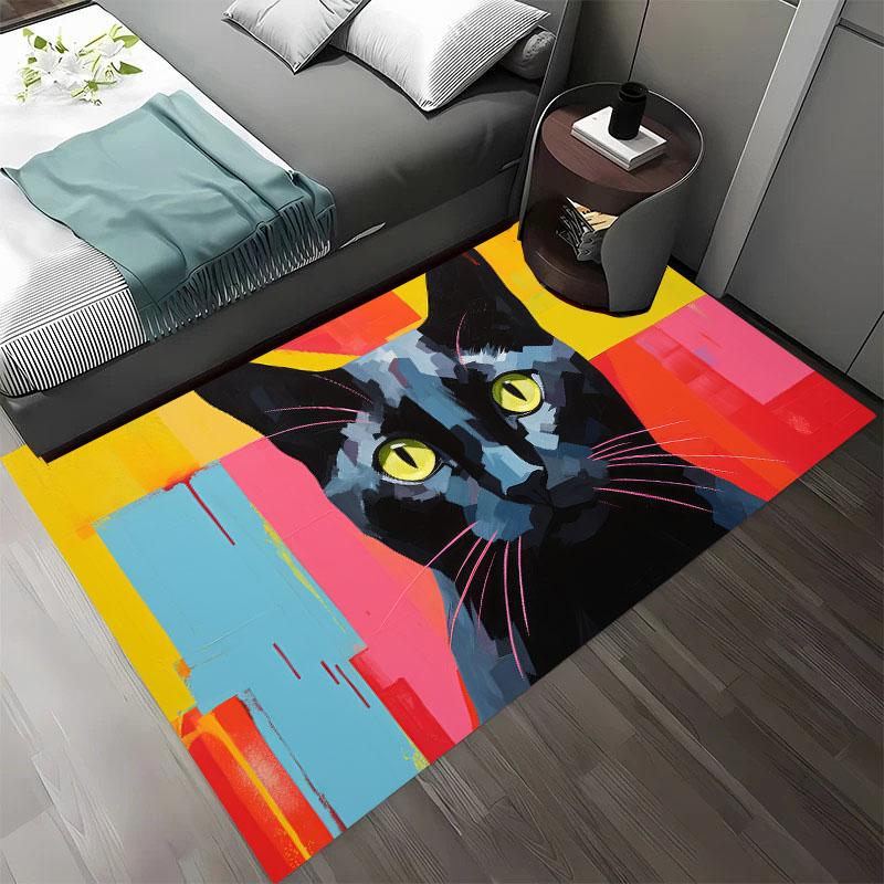 3D Printing Cat Large Area Carpets for Home Living Room  Children's Bedroom Sofa Doormat Kitchen Floor Rugs Anti-slip Decor Gift
