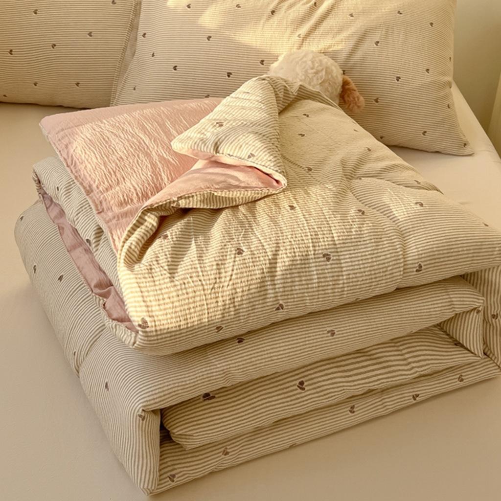 Summer Quilt Comforter INS-Style Printed Thin Quilt for Home Decor Soft Cotton Breathable Air Conditioner Quilts
