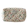 Lovely Floral Corduroy Cosmetic Bag For Storing Skin Care ltems Lipsticks Accessories Travel Necessity Birthday Gift