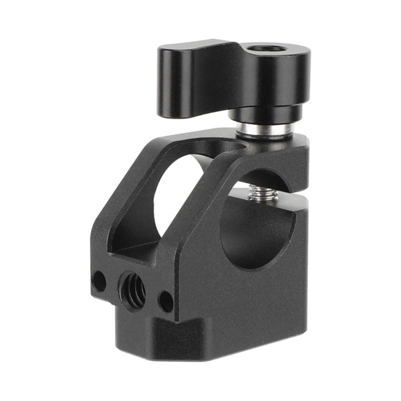 Aluminum Single Hole Pipe Clamp Standard 15mm Single Rod Clamp With 1/4inch-20 Thread Screw For 15mm Rod Support 1