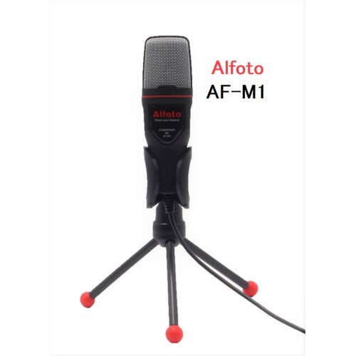 Alfoto AF-M1 3.5mm 4-pole Mini Plug Condenser Microphone. *This Microphone Is Only Compatible with Smartphones. It Does Not Work with Cameras or Compu