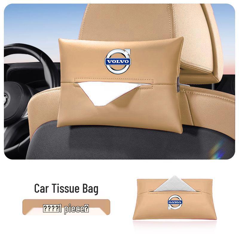 Volvo Car Tissue Box - Premium Hanging Armrest Pull-out Design Standard