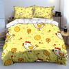 Chicks, Hens, And Egg Pattern Background Printed Duvet Cover Set1 Duvet Cover+2 Pillowcasemulti Size Bedroom Bedding Decor