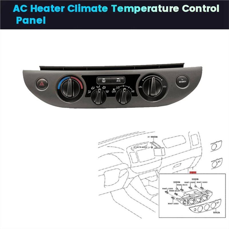 Car Dash Heater A/C Climate Control Temperature Switch Panel Unit 55902-06040 For Toyota Camry 2002-2006 US Version
