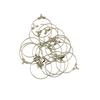40Pcs Round Beading Hoop Earring Hook Connectors DIY Findings Silver+Golden