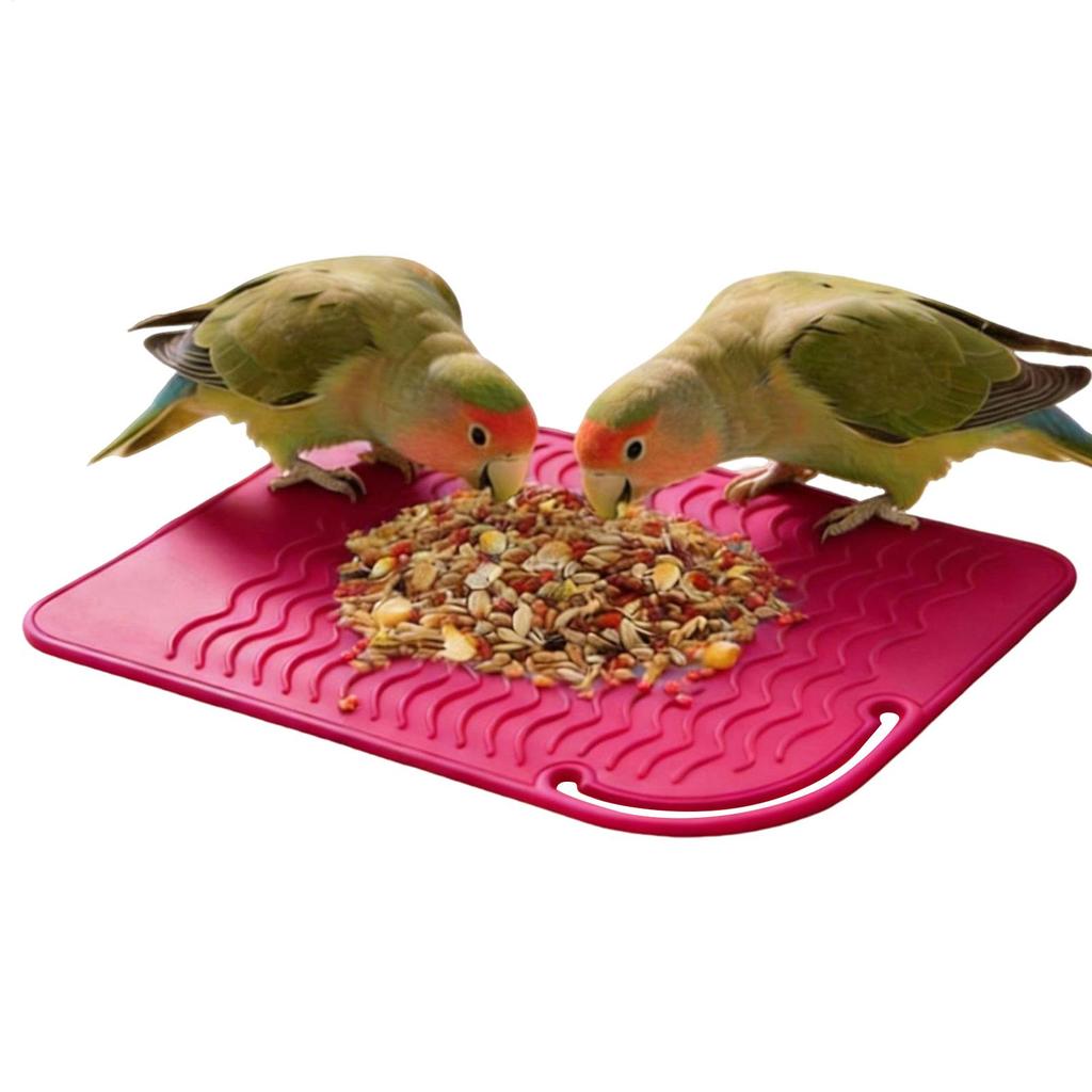 Bird Feeder Mat Bird Foraging Toys Puzzle Parrot Foraging Toys Soft Bird Foraging  Silicone Mats Parrot Cage Accessories